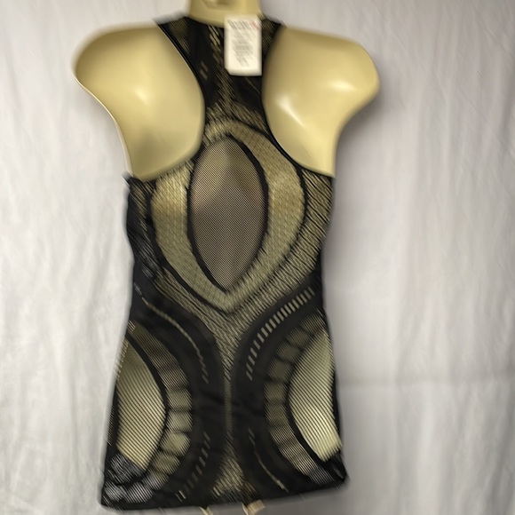 Buckle, women’s size medium, black lace/mesh racer tank top - Picture 2 of 3